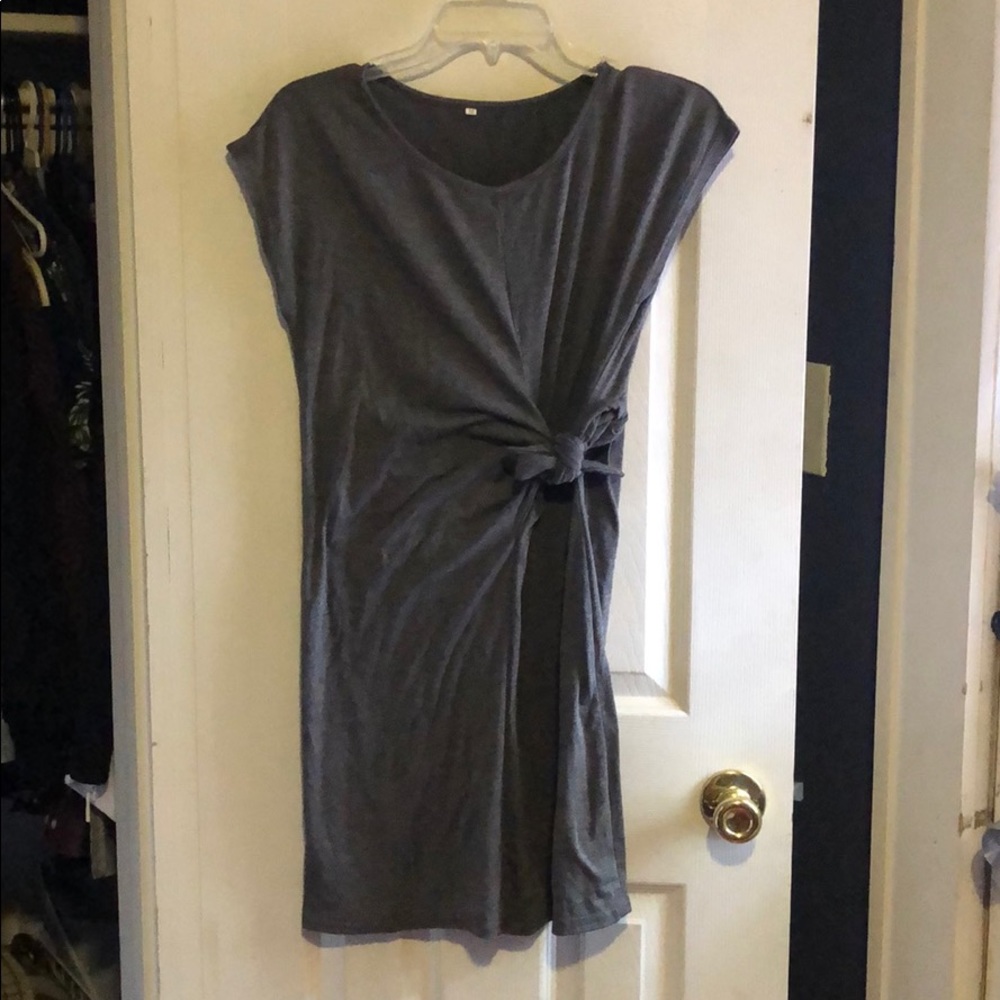 Grey tie dress